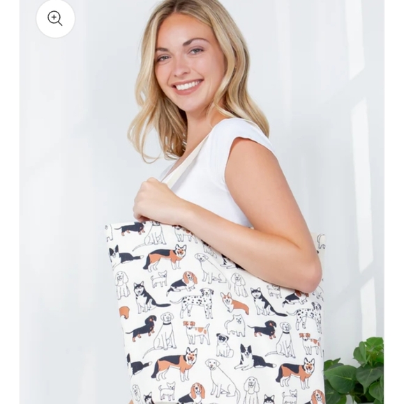 La Soul all over dog print tote bag. - Picture 1 of 2